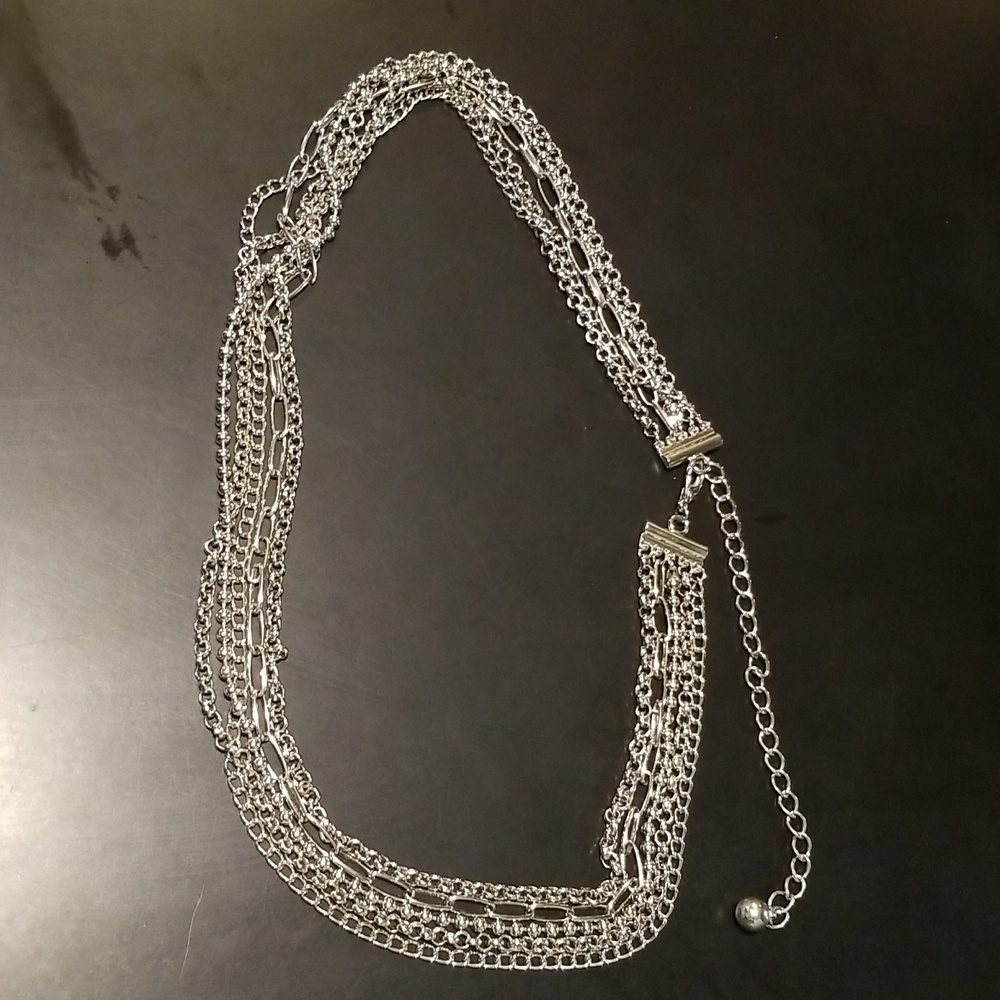 Chic Silver Chain Belt